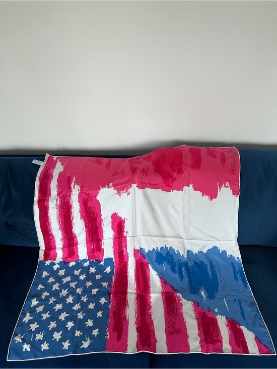 Dior Accessories - Rare Christian Dior American & French Flag Scarf